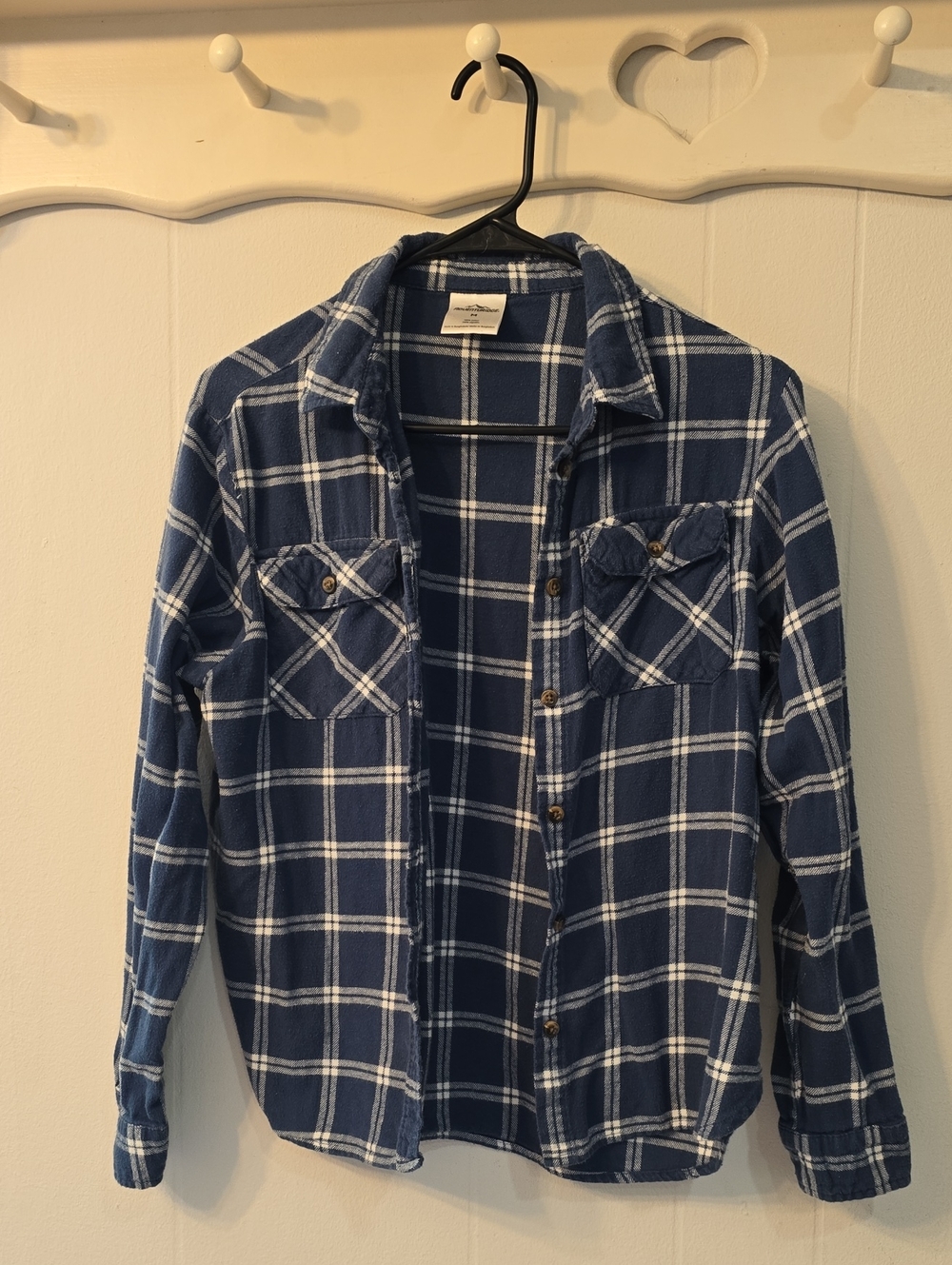 100% Cotton Blue Plaid Flannel